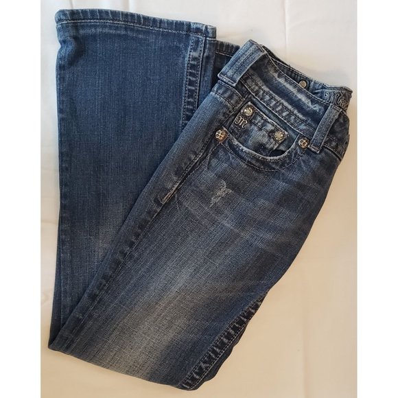 Miss Me Jeans Vintage ~  Distressed ~ Boot Cut ~ Size 26 - Picture 6 of 12